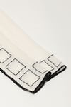 Abraham & Thakore_Ivory Embellished Wool Bead Scarf _Online_at_Aza_Fashions