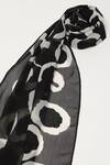 Shop_Abraham & Thakore_Black Embellished Dot Print Scarf _at_Aza_Fashions