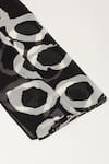 Abraham & Thakore_Black Embellished Dot Print Scarf _Online_at_Aza_Fashions