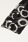 Buy_Abraham & Thakore_Black Embellished Dot Print Scarf _Online_at_Aza_Fashions