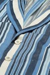 Buy_Abraham & Thakore_Blue 100% Cotton Engineered Twill Stripes Woven Lapel Collar Jacket  _Online_at_Aza_Fashions