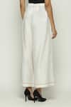 Shop_Abraham & Thakore_Ivory Chanderi Lace French Knot Trouser _Online_at_Aza_Fashions
