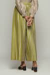 Buy_Abraham & Thakore_Green Chanderi Embellished Lace Trouser _Online_at_Aza_Fashions