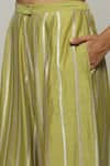 Shop_Abraham & Thakore_Green Chanderi Embellished Lace Trouser _Online_at_Aza_Fashions