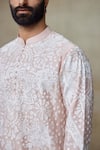 Shop_SHASHA GABA_Pink Silk Embroidery Resham Short Kurta  _Online_at_Aza_Fashions