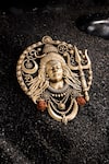 Buy_Cosa Nostraa_Gold Mahadev Motif Carved Brooch _at_Aza_Fashions