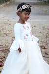 Shop_Byb Premium_White Organza Embroidered Floral Fairy Hand Gown _at_Aza_Fashions