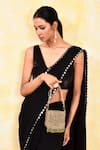 Buy_Kreivo by Vamanshi Damania_Gold Bead Embellished Bag _at_Aza_Fashions