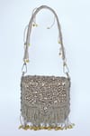 Buy_Kreivo by Vamanshi Damania_Gold Bead Embellished Bag _Online_at_Aza_Fashions