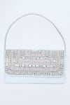 Kreivo by Vamanshi Damania_White Bead And Crystal Embellished Envelope Bag_Online_at_Aza_Fashions