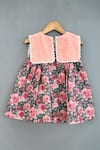 Shop_Label Neeti_Pink Cotton Fabric Flowers Vintage Floral Print Dress _at_Aza_Fashions