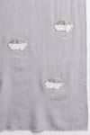 MODARTA_Grey Hand Embroidery Umbrella Shawl_at_Aza_Fashions