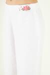 Bohobi_White 100% Linen Embroidery Crochet Knotted Crop Shirt With Pant _Online_at_Aza_Fashions