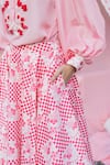 Buy_PUNIT BALANA_Pink Shirt Silk Printed Sequins Mandarin Masoom Gulabi Skirt Set _Online_at_Aza_Fashions
