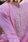 Buy_PUNIT BALANA_Pink Satin Silk Embroidered Patch Work Masoom Gulaabi Kurta Set _Online_at_Aza_Fashions