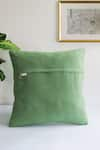 Shop_Mid July Home_Green Premium Cotton Thread Blossom Embroidered Cushion Cover _at_Aza_Fashions