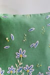 Shop_Mid July Home_Green Premium Cotton Thread Blossom Embroidered Cushion Cover _Online_at_Aza_Fashions