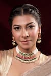 Buy_Anana_Multi Color Kundan Arzoo Moissanite Polki Embellished Choker Set _at_Aza_Fashions