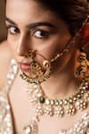 Shop_Anana_Green Kundan Radha Krishna Carved Nose Ring _at_Aza_Fashions