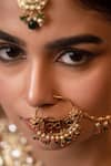 Buy_Anana_Green Kundan Vivah Embellished Nose Ring _at_Aza_Fashions