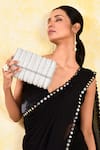 Buy_House of Webhin_White Micro Pearls Embellished Flap Bag With Handle 