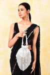 Buy_House of Webhin_White Cutdana Embellished Potli Bag With Handle _at_Aza_Fashions