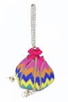 Buy_House of Webhin_Multi Color Beads Embellished Potli With Handle _Online_at_Aza_Fashions