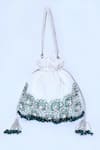 Shop_House of Webhin_White Stones Embellished Potli With Short Handle _Online_at_Aza_Fashions