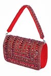 Buy_House of Webhin_Red Stones Embellished Flap Bag With Handle _Online_at_Aza_Fashions