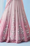 Buy_Label RSD_Pink Lehenga And Drape Georgette Embellished Pearls Floral Saree With Blouse _Online_at_Aza_Fashions