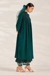 Buy_Ilk_Green Kurta Silk Crepe Embellished Bead Lilian Tunic And Pant Set  _Online_at_Aza_Fashions