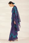 Buy_Ilk_Purple Silk Chanderi Embroidered Bead Lapis Star Saree With Blouse  _Online_at_Aza_Fashions