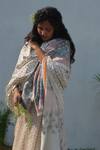 Buy_Studio Malang_Off White Hand Block Printed Shawl_at_Aza_Fashions