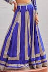 Shop_Nidhika Shekhar_Blue Lehenga And Blouse Organza & Satin Embroidered Sequins Jashan-e-utsav Set _Online_at_Aza_Fashions