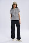 Buy_Terra Luna_Black 100% Organic Handloom Cotton Solid Party Straight Pant _at_Aza_Fashions