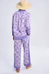 Shop_Terra Luna_Purple 100% Organic Handloom Cotton Printed Crescent Bloom Straight Pant _at_Aza_Fashions