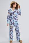 Buy_Terra Luna_Blue Cotton Collared Selene Paisley Print Shirt _at_Aza_Fashions