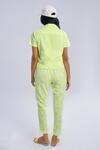 Shop_Terra Luna_Yellow 100% Organic Handloom Cotton Print Bloom Fleur Trouser _at_Aza_Fashions