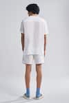 Shop_Terra Luna_White Linen Solid T-shirt _at_Aza_Fashions