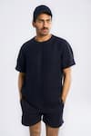 Buy_Terra Luna_Black Linen Solid T-shirt _at_Aza_Fashions