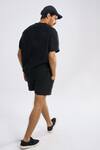 Buy_Terra Luna_Black Linen Solid T-shirt _Online_at_Aza_Fashions
