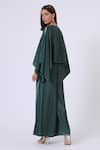 Shop_Kelaayah_Green Imported Satin Embroidered Nalki U Neck Midnight Cape Top And Pant Set _at_Aza_Fashions