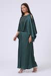 Buy_Kelaayah_Green Imported Satin Embroidered Nalki U Neck Midnight Cape Top And Pant Set _Online_at_Aza_Fashions