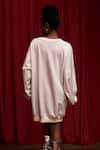Shop_Itrh_White Italian Crepe Embellished Crystal Ribbed Groove Sweatshirt _at_Aza_Fashions