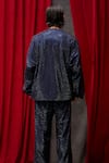 Shop_Itrh_Blue Italian Crepe Embellished Navy Nebula Sweatshirt And Pant Set _at_Aza_Fashions