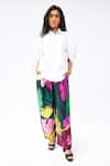 Buy_Studio Moda India_Multi Color Bemberg Printed Floral The Tropical Night Straight Pant  _at_Aza_Fashions