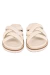 Shop_Vanilla Moon_White Plain Hadley Cross Strap Flats _at_Aza_Fashions