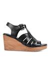Vanilla Moon_Black Ned Plain Multi-strap Wedges_Online_at_Aza_Fashions