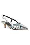 Buy Vanilla Moon Silver Plain Metallic Kitten Heels at Aza Fashions Buy_Vanilla Moon_Silver Plain Metallic Kitten Heels_at_Aza_Fashions