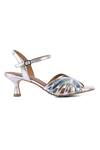 Vanilla Moon_Silver Omera Metallic Kitten Heels_Online_at_Aza_Fashions